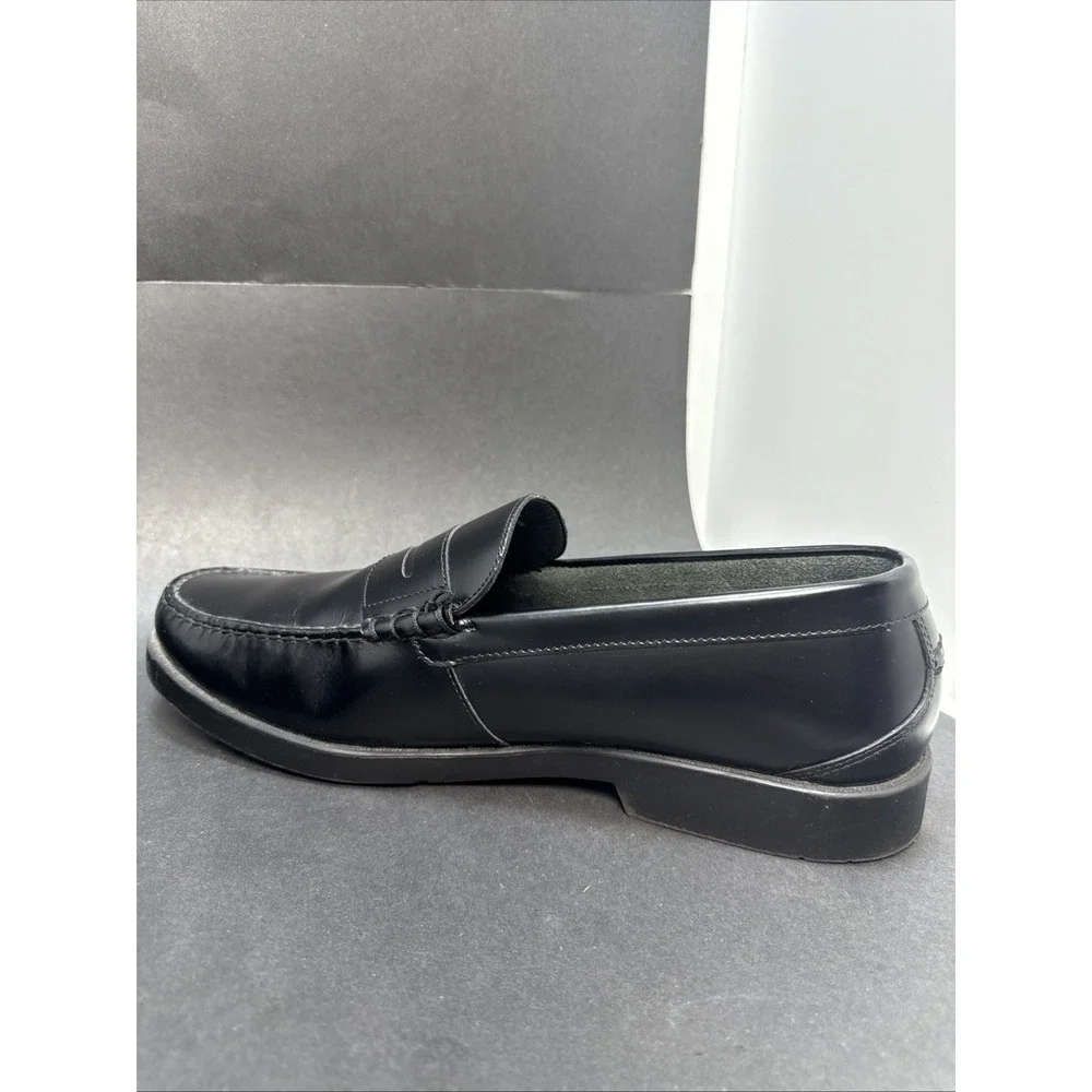 Brassboot Black Leather Men's Dress Loafers 13 M Shoes w Vtg Shoe Tree Stretcher
